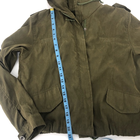 Brandy Melville Utility Cargo Jacket Olive Green - Picture 3 of 11